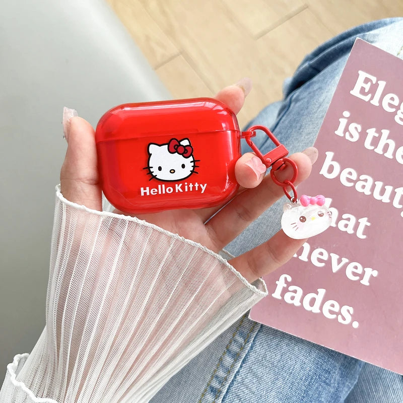 Cute Cartoon Sanrio Hello Kitty Earphone Case For AirPods 4 1 2 3 Pro 2021 Wireless Bluetooth Headset Soft TPU Protective Cover Cute Cartoon Sanrio Hello Kitty Earphone Case For AirPods 4 1 2 3 Pro 2021 Wireless Bluetooth Headset Soft TPU Protective Cover